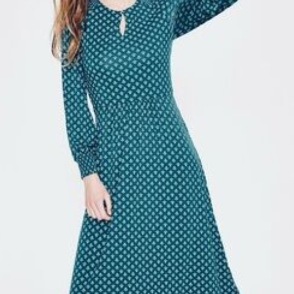 Boden Dresses & Skirts - NWT Boden Teal Printed Long-Sleeve Maxi Dress Size 18L